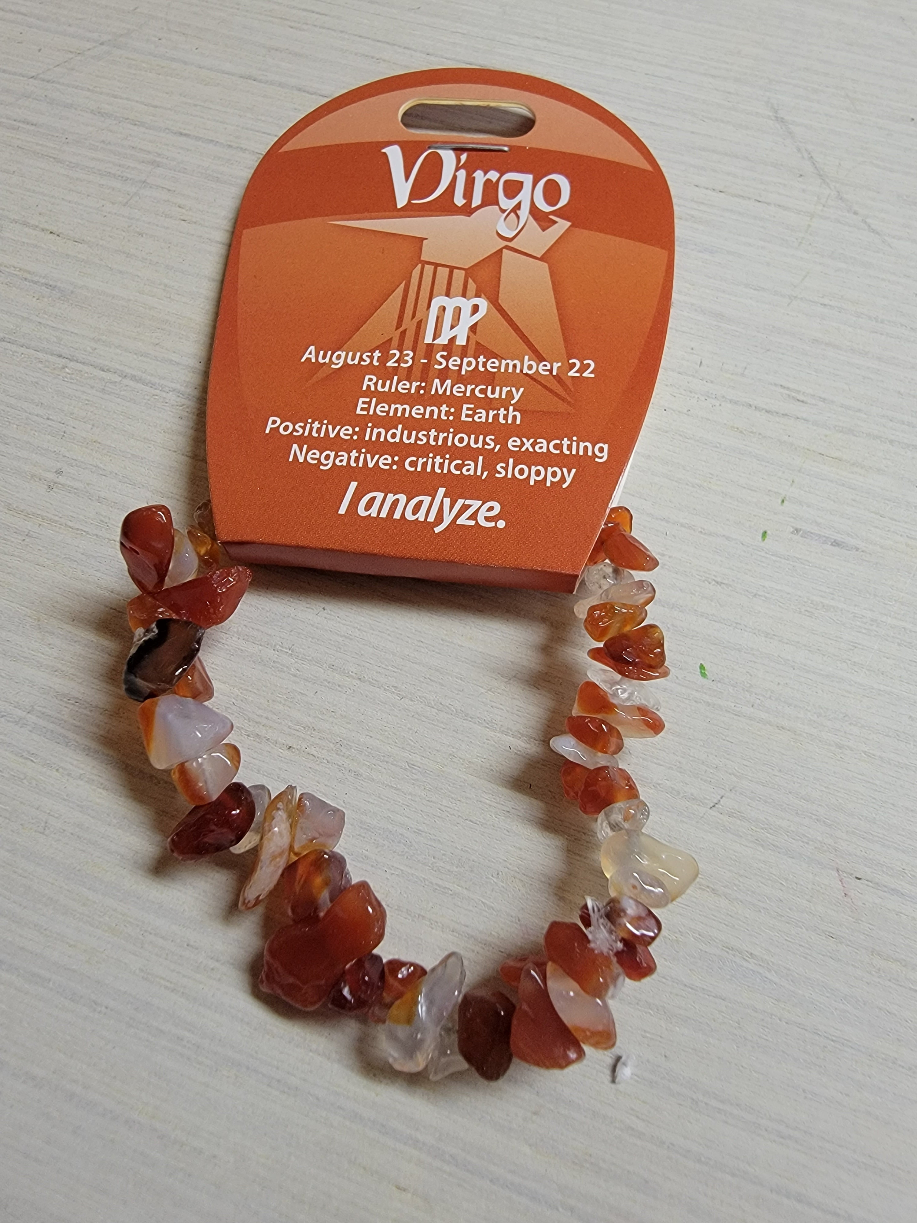 Virgo Crystal Bracelet Power Bracelet Zodiac Birthstones - Etsy Ireland